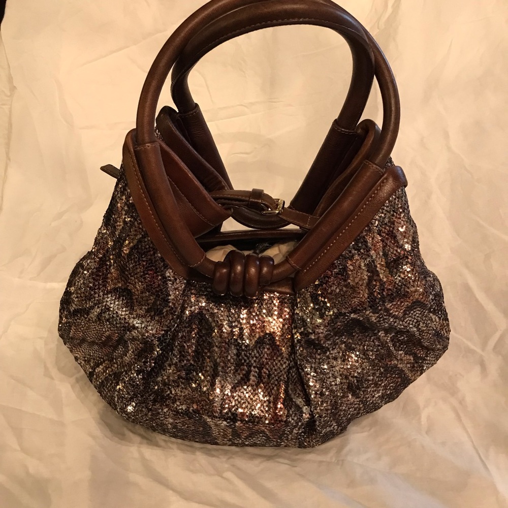Jimmy Choo Diego Multicolor Python Print Purse - Picture 2 of 8